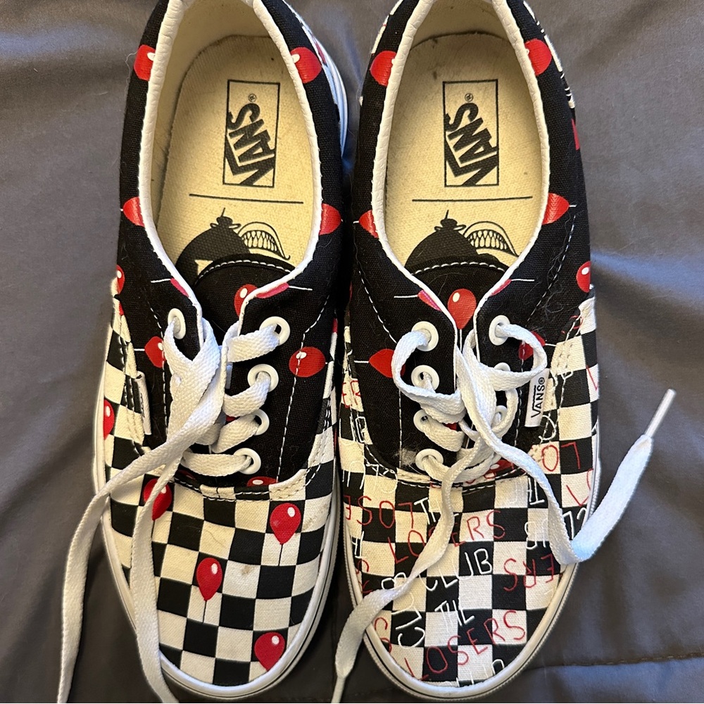 Vans Black and Red Graphic Sneakers - IT (Pennywise) | Horror